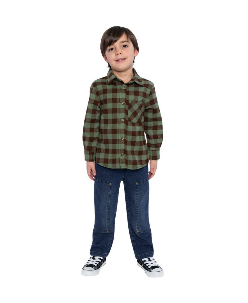 Boys' (6-12) Brushed Flannel Shirt
