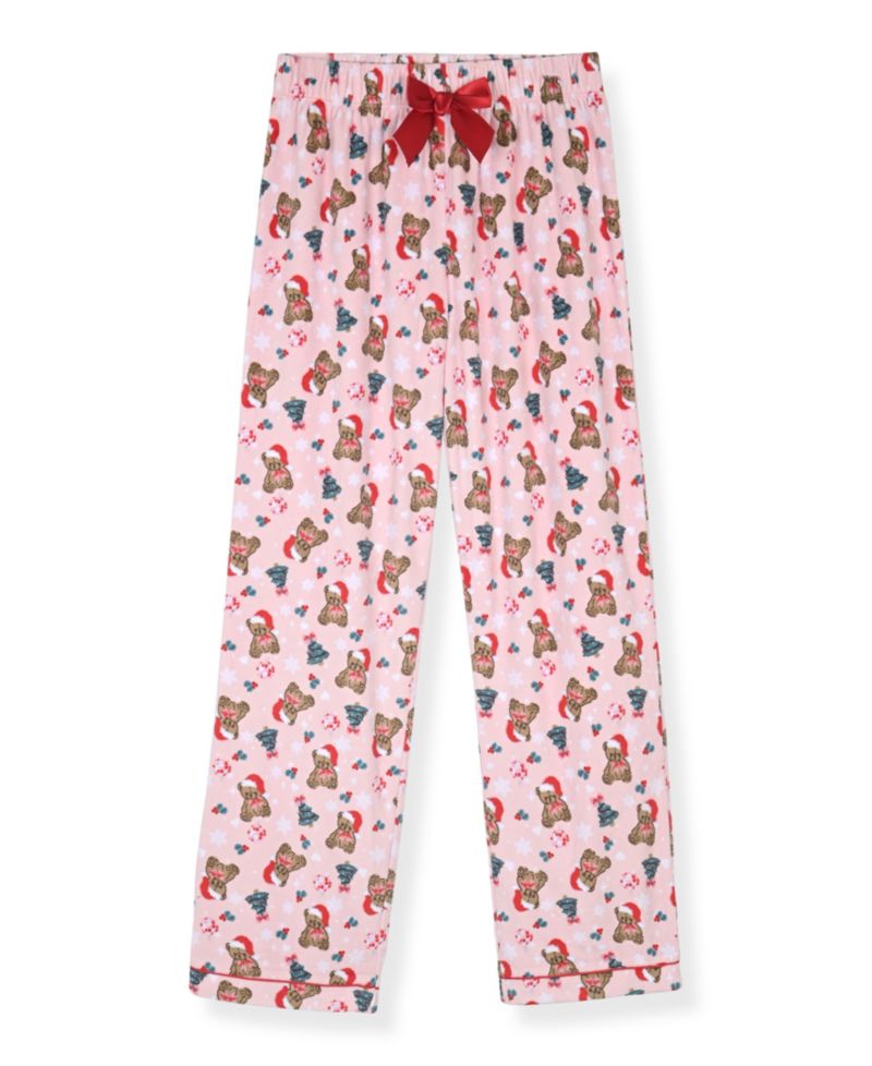 Girls' 5-16 Velour Print Top, Pants and scrunchie, 3-Piece Set