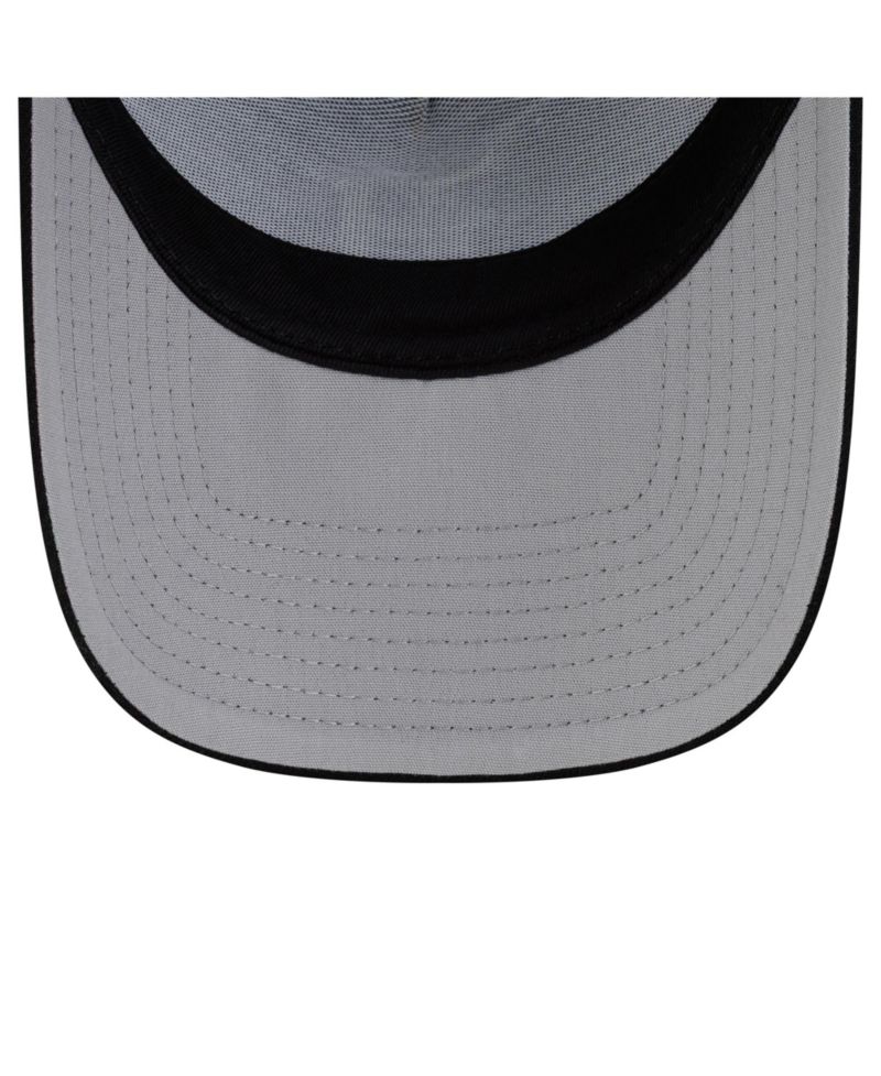 Men's Black Detroit Tigers Side Script 9FORTY A-Frame Trucker Adjustable Hat
