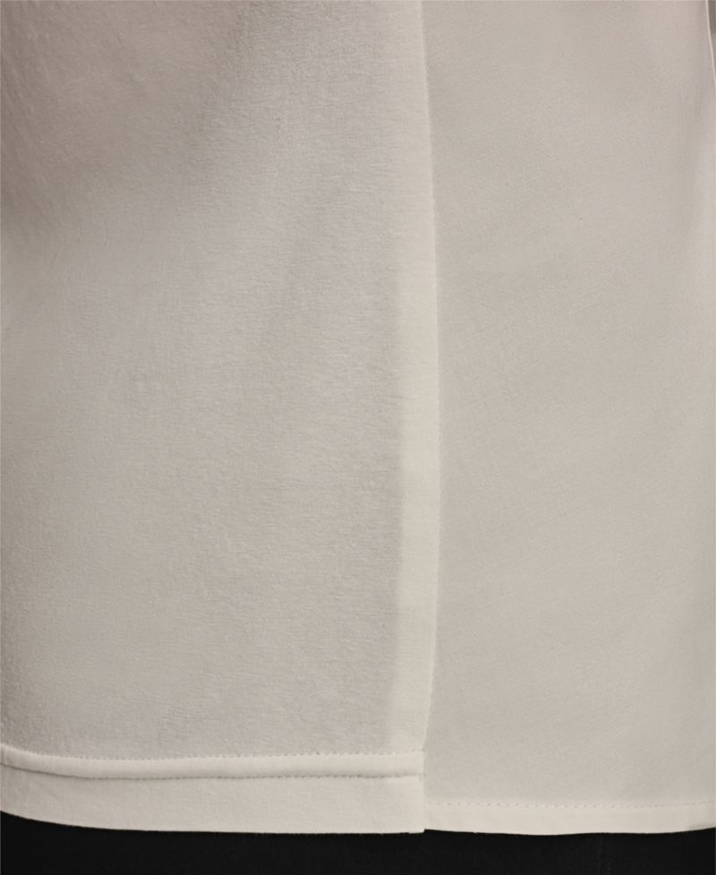 Women's Mixed Media Long-Sleeve Poplin Shirt
