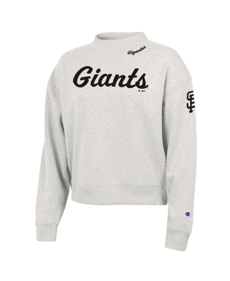 Women's Stone San Francisco Giants Triumph Tri-Blend Sweatshirt