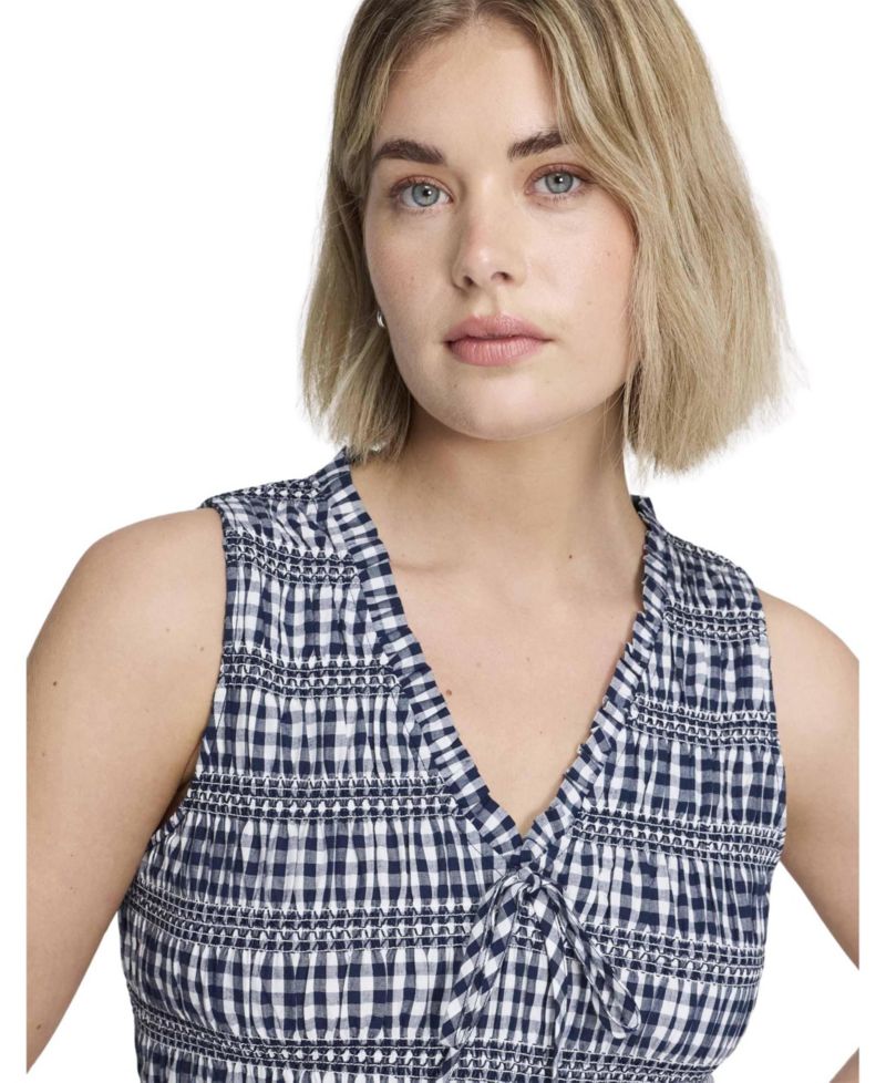 Women's Hadlee Gingham Shirred Midi Dress