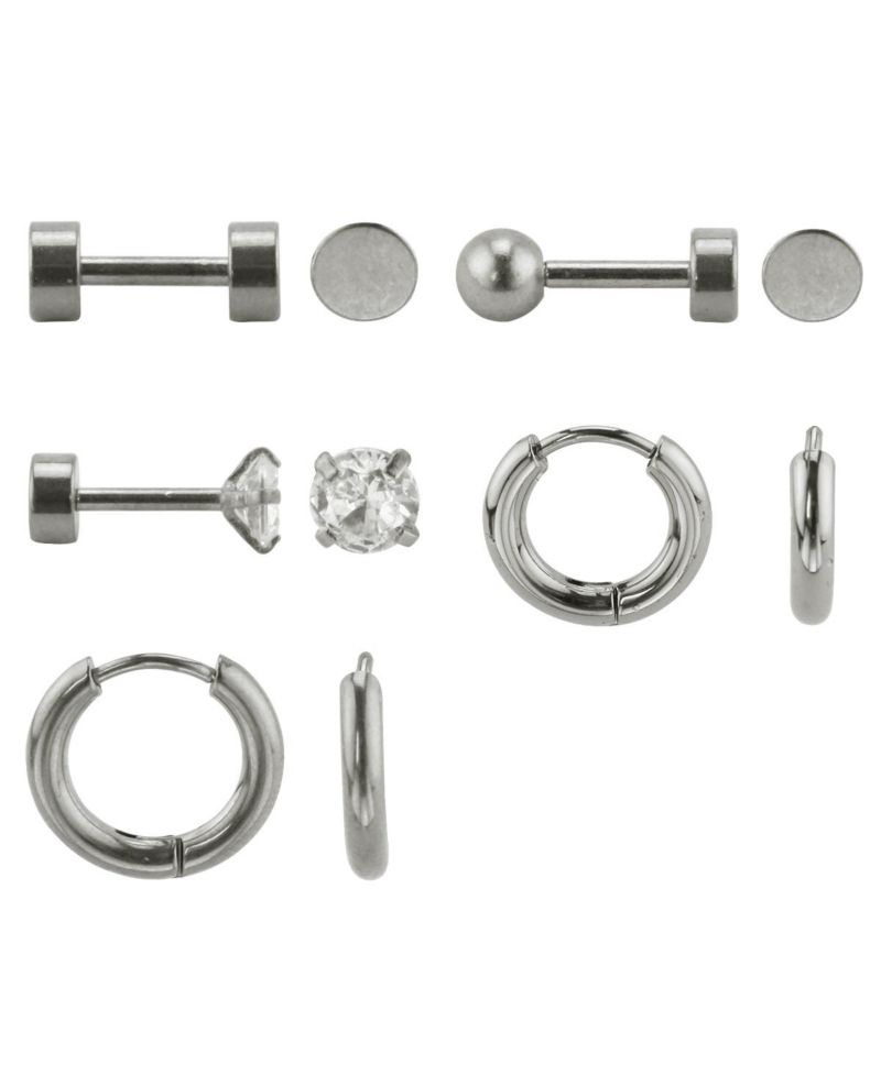 Stainless Steel Earrings: Hoops and Studs