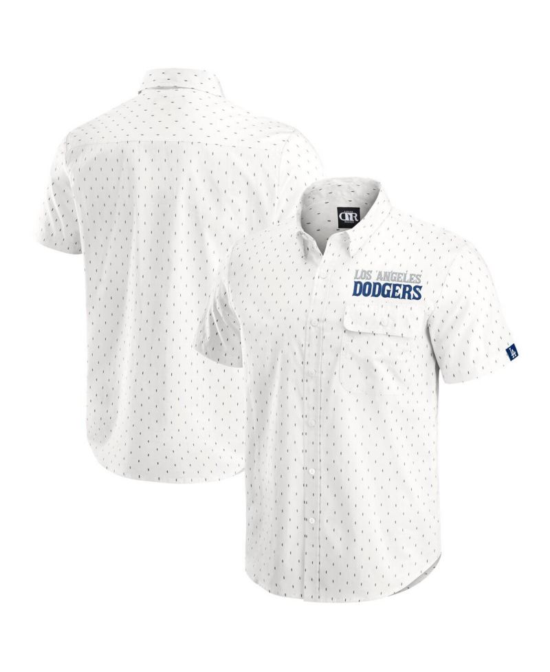 Darius Rucker Collection by Men's Cream Los Angeles Dodgers Printed Button-Down Shirt