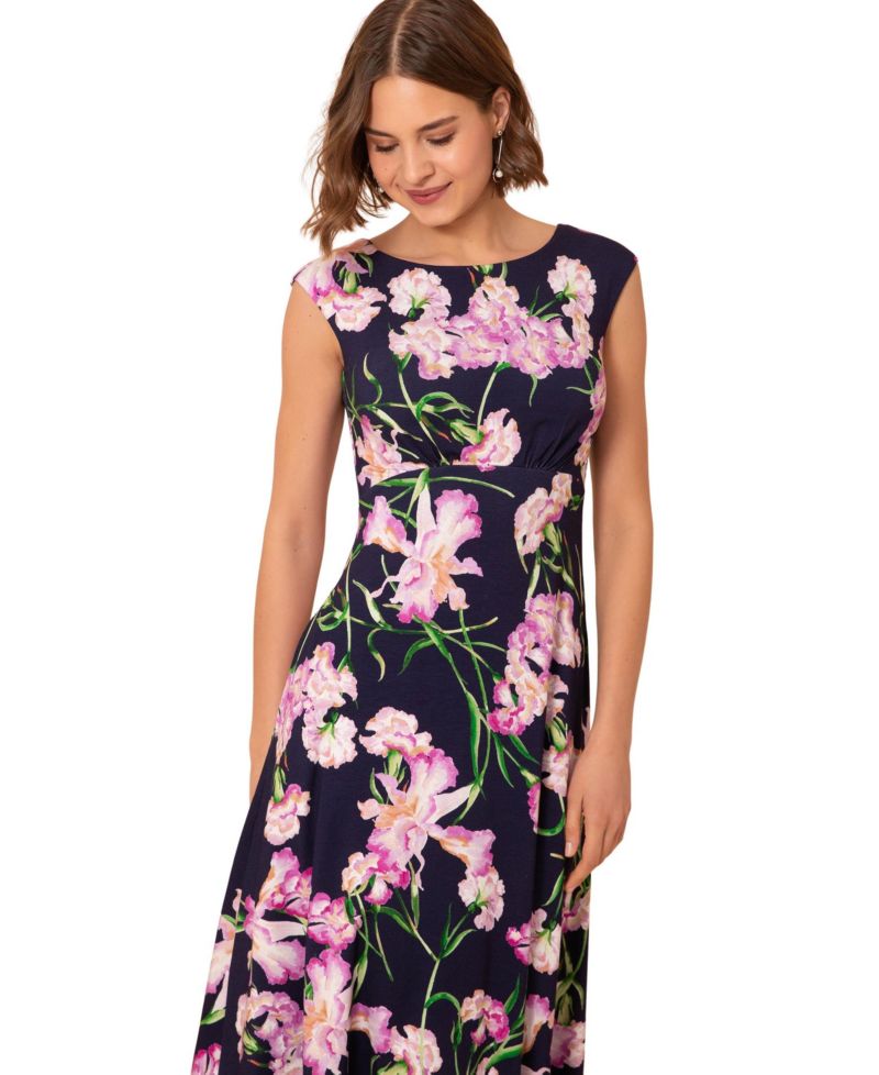 Women's Luna Wedding-Guest Floral A-Line Midi Dress