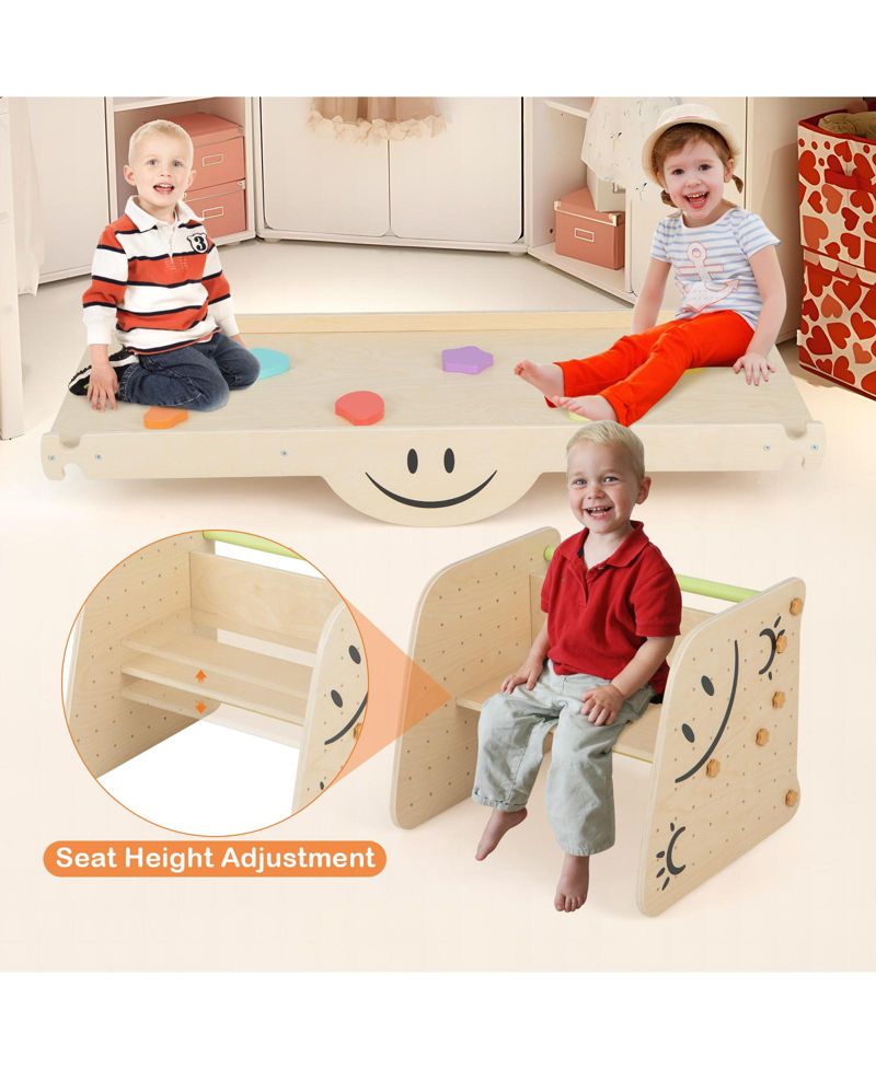 Six-Activity Climbing Triangle with Seesaw, 6-Piece Set