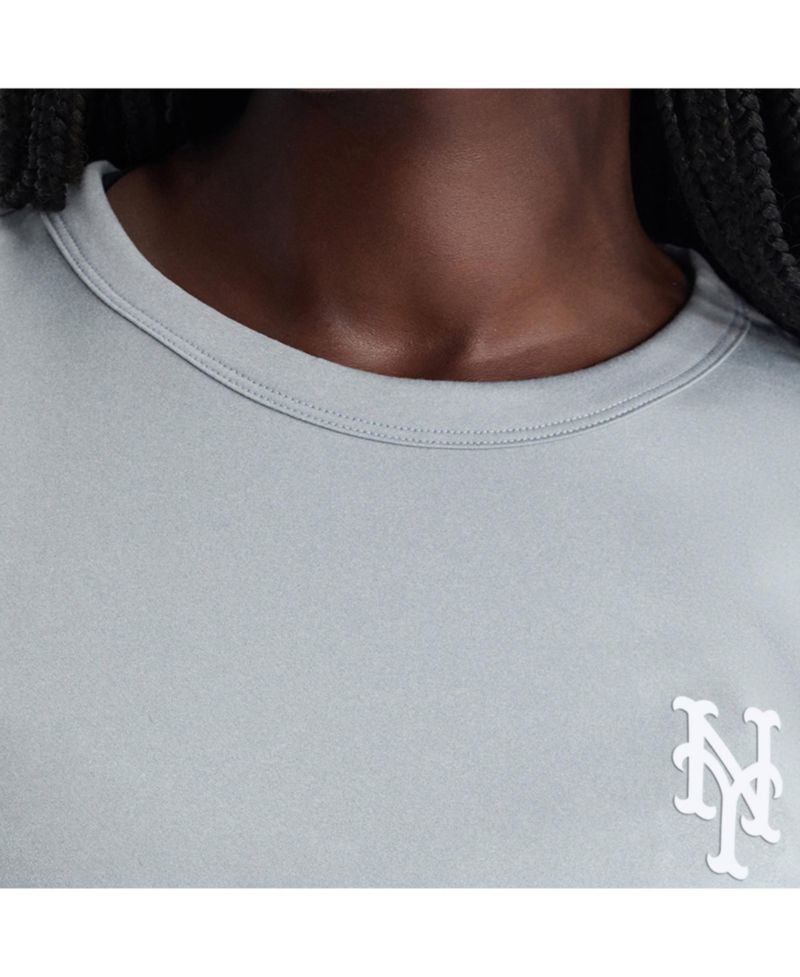 Women's Gray New York Mets Clutch T-Shirt