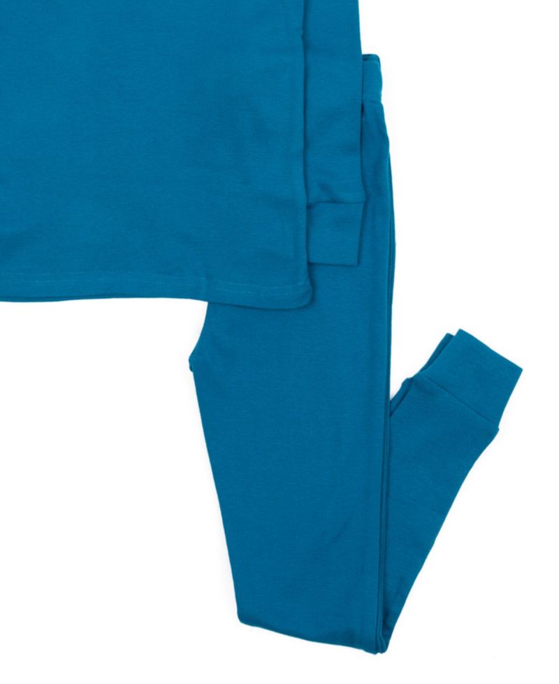 Toddler Matching Family Two Piece Cotton Long Sleeve Solid Color Pajamas 2T-5T