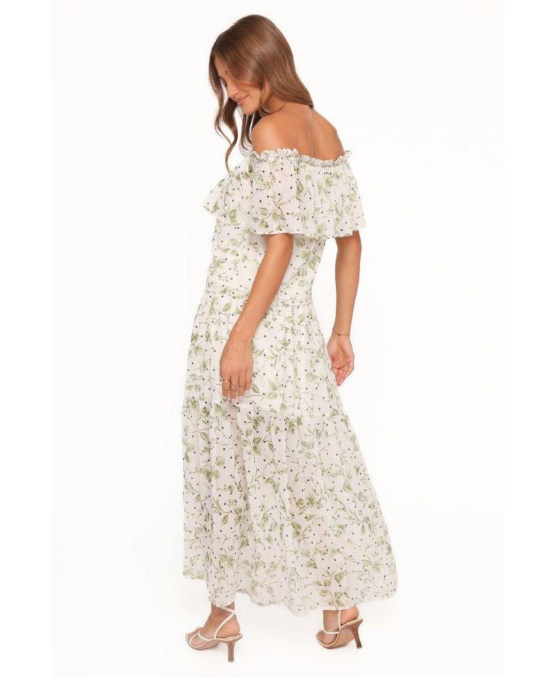 Women's Vanessa Off-Shoulder Top and Tiered Maxi Skirt, 2-Piece Set