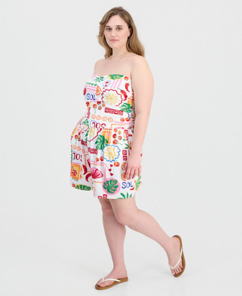 Trendy Plus Size Yummy Strapless Romper