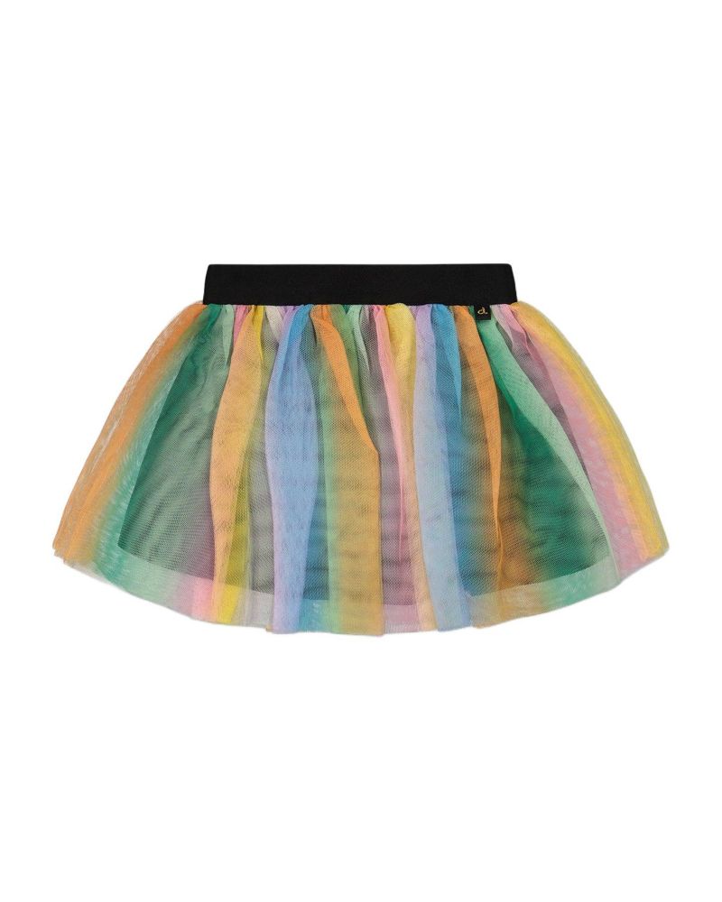 Big Girls Printed Mesh Skirt Multicolored