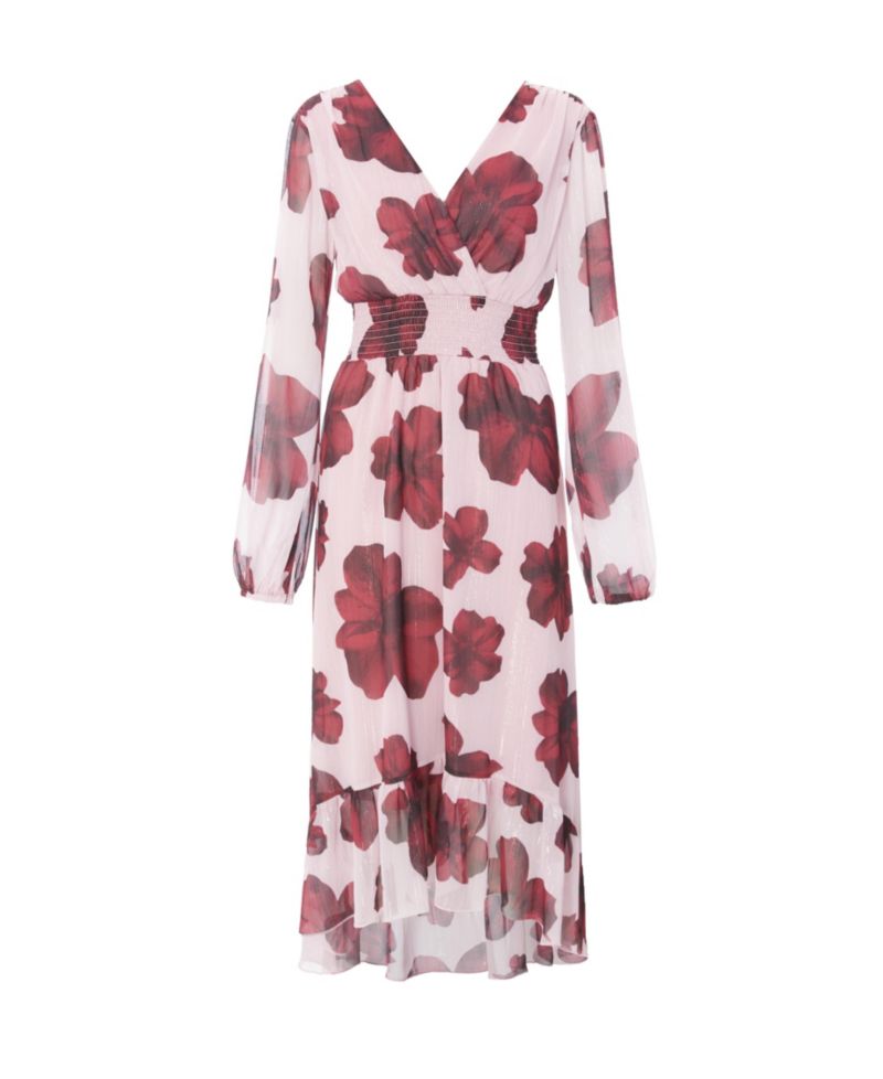 Women's Chiffon Wrap Midi Dress