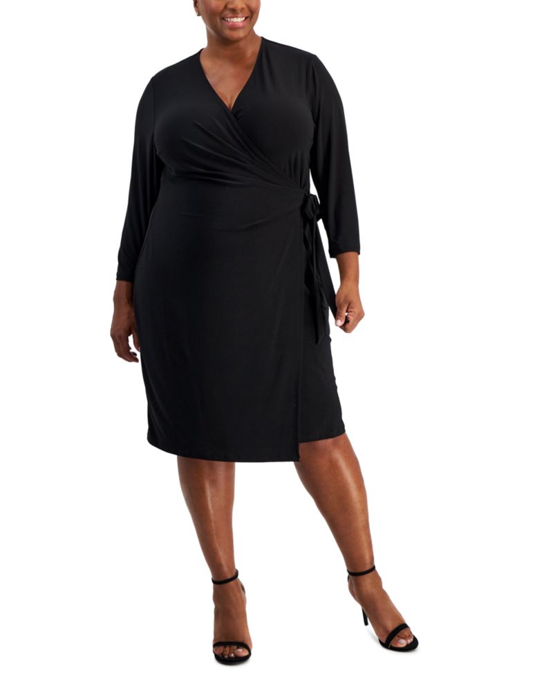 Plus Size Classic Wrap Dress