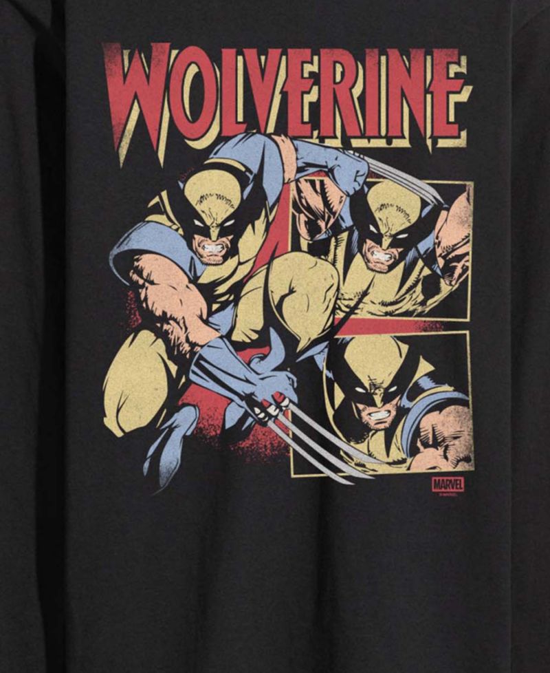 Men's Wolverine Vintage Faded Long-Sleeve Graphic T-Shirt