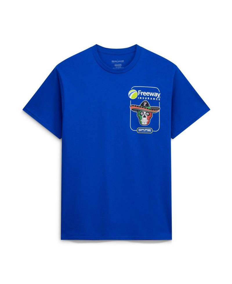 Men's Royal Daniel Suarez 7 Freeway Insurance T-Shirt