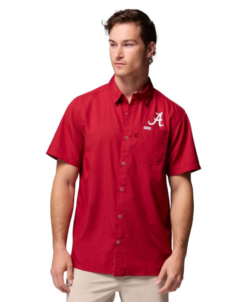 Men's Crimson Alabama Crimson Tide Slack Tide Camp Button-Up Shirt