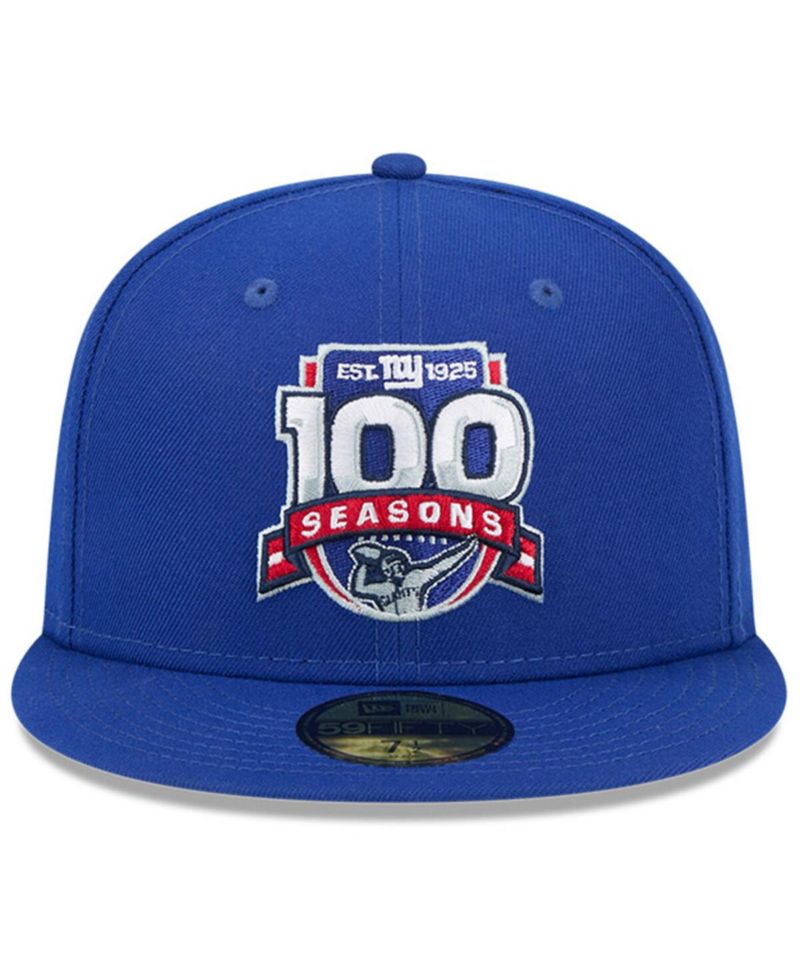 Men's Royal New York Giants 100th Season 59FIFTY Fitted Hat