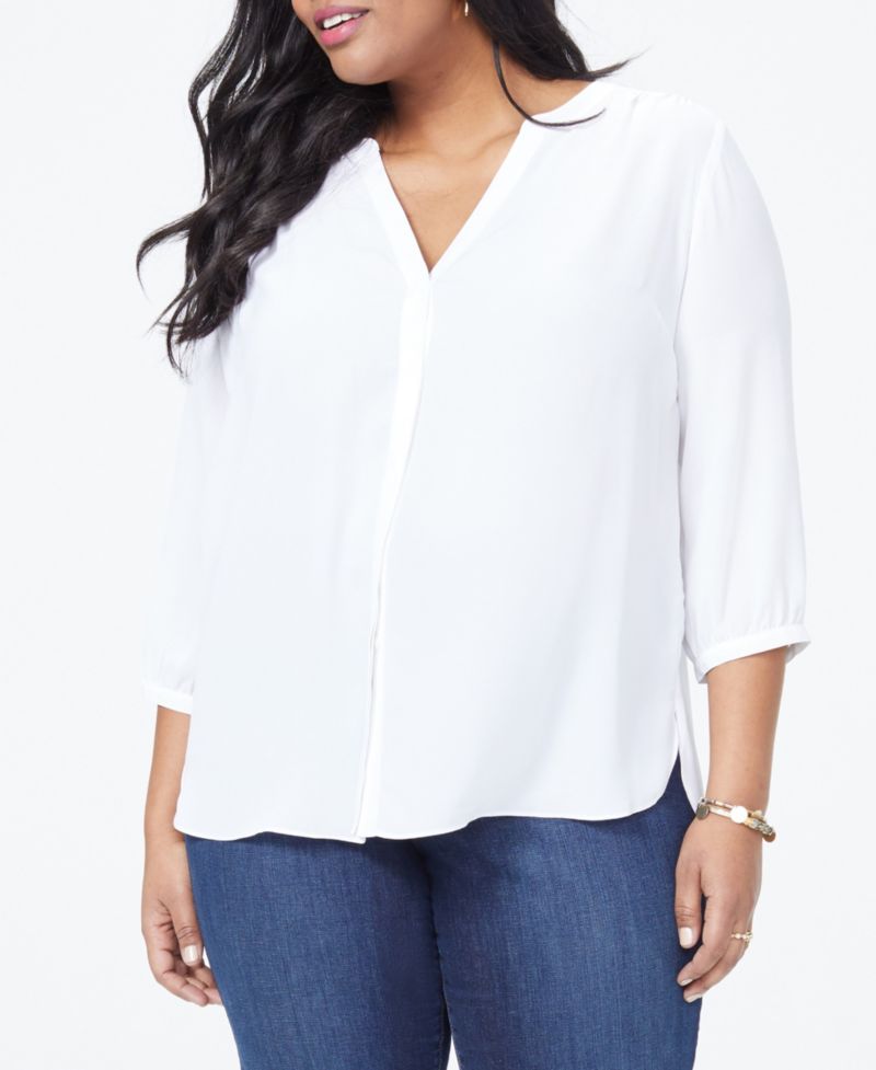 Plus Size Pintuck Blouse