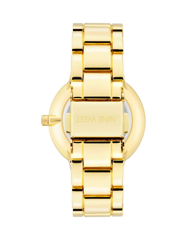 Women's Quartz Gold-Tone Alloy Link Bracelet Watch, 36mm