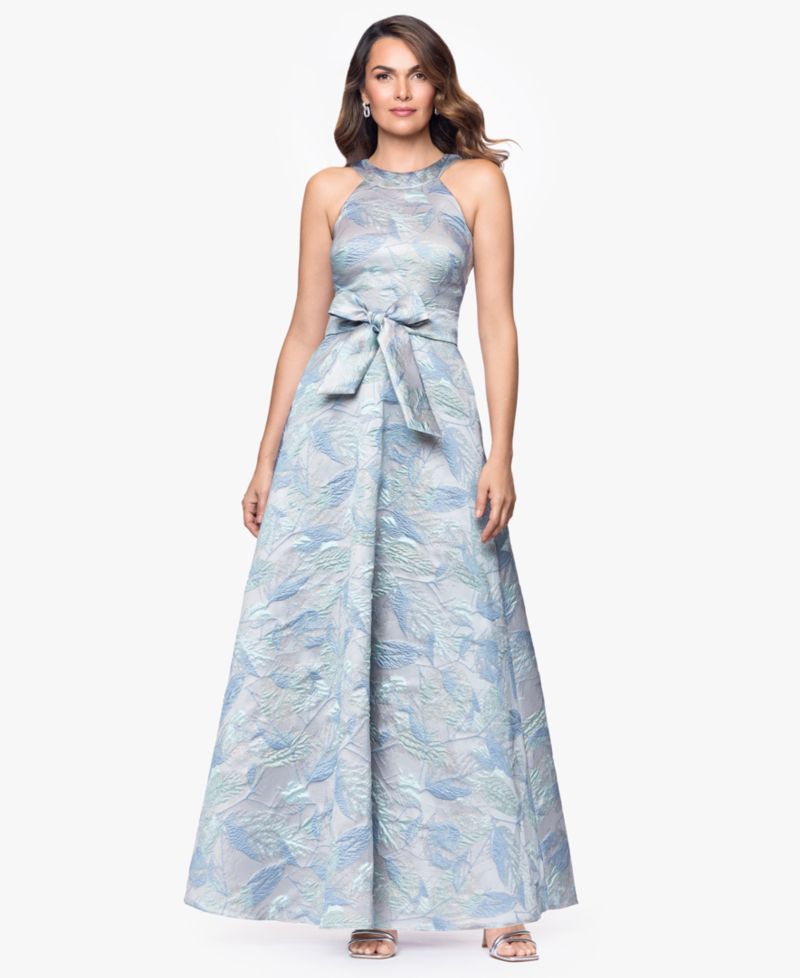 Women's Bow-Detail Brocade Gown