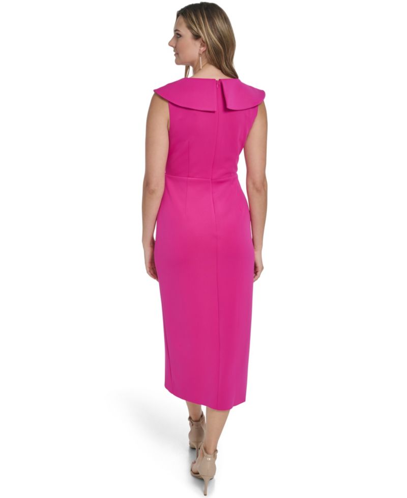 Women's Sleeveless V-Neck Midi Dress