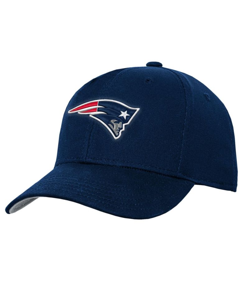 Big Boys and Girls Navy New England Patriots Pre-Curved Snapback Hat
