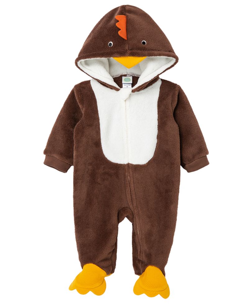 Baby Boys' and Girls' Turkey Fleece Footie Coverall