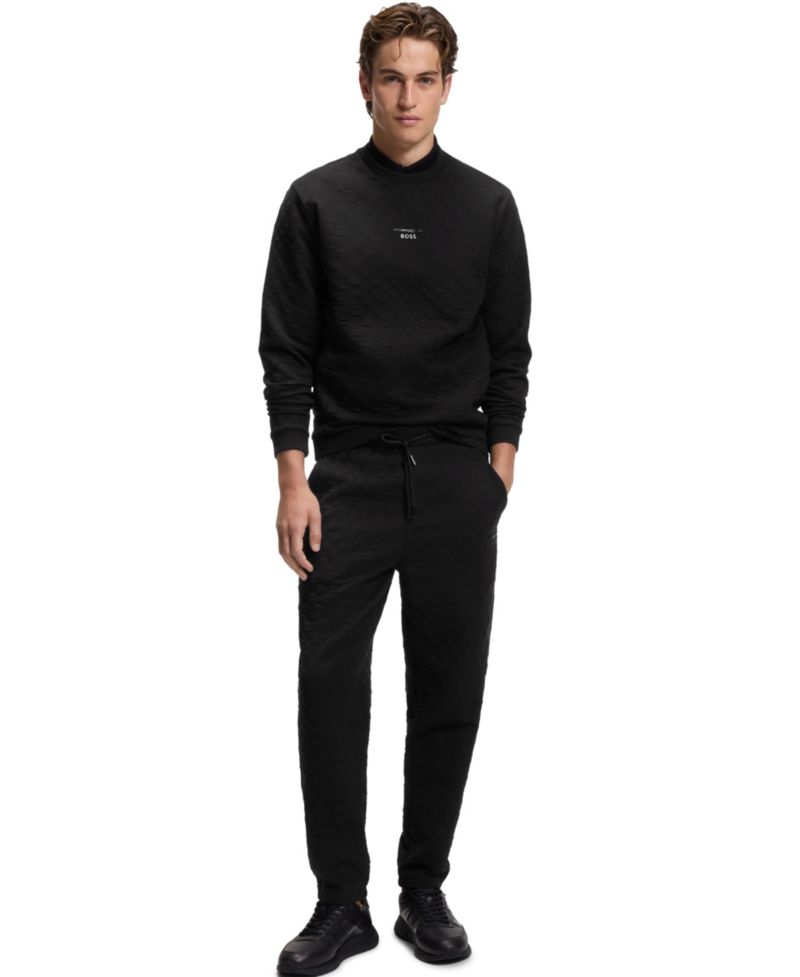 X Porsche Men's BOSS Pasha Check Jacquard Sweatshirt