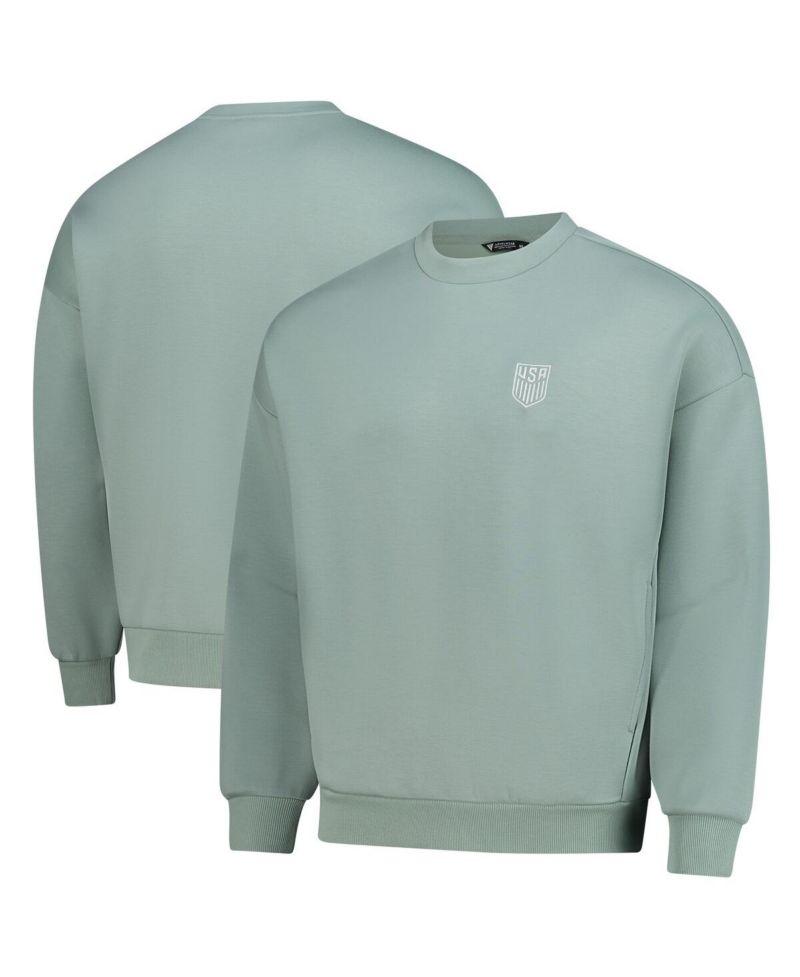 Men's and Women's Green USMNT Luxe Signature Tri-Blend Pullover Sweatshirt