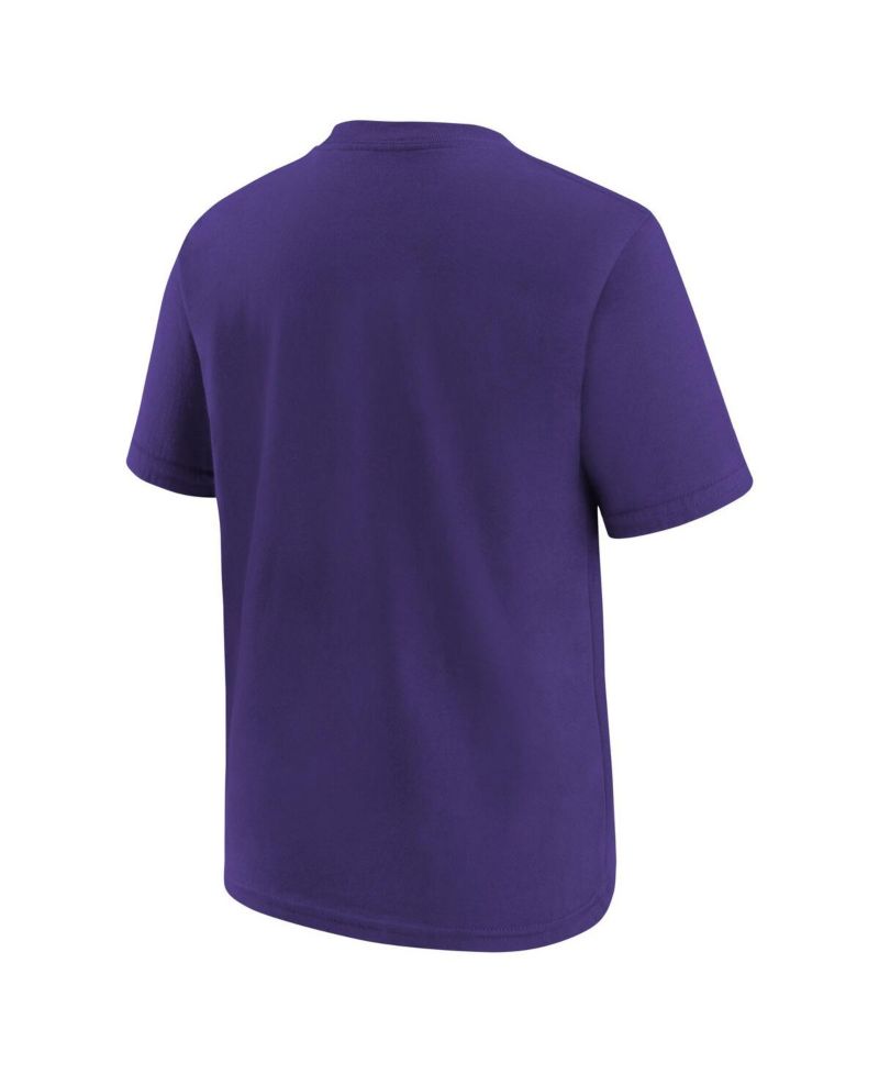 Big Boys and Girls Purple Arizona Diamondbacks Team Logo T-Shirt