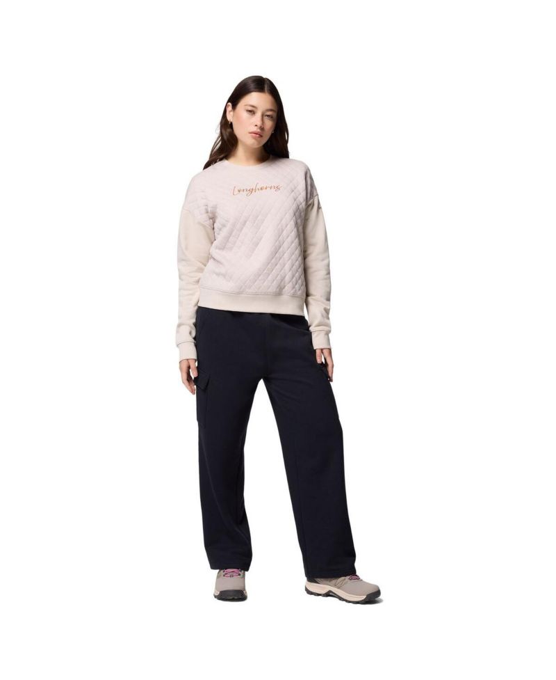 Women's Cream Texas Longhorns Collegiate Hart Mountain Quilted Sweatshirt
