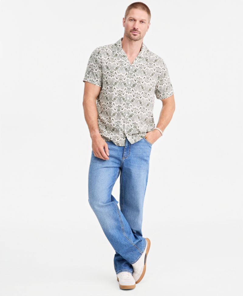 Men's Ben Rayon Camp Collar Short-Sleeve Shirt