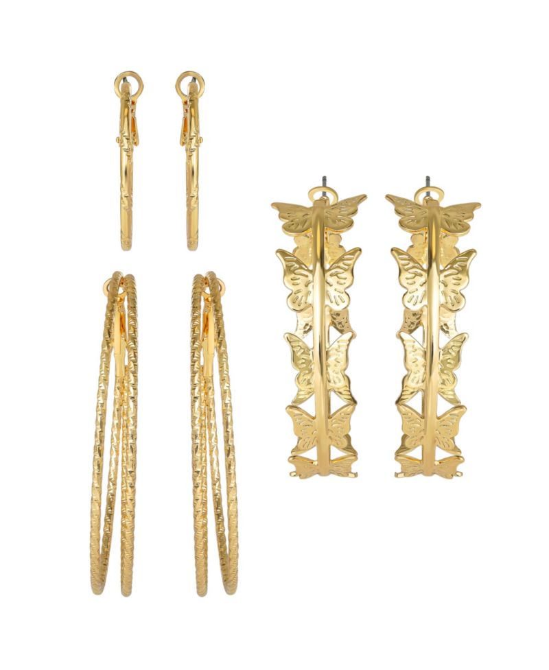 Hoop Earrings for Women 3 Pairs (3 Pack)