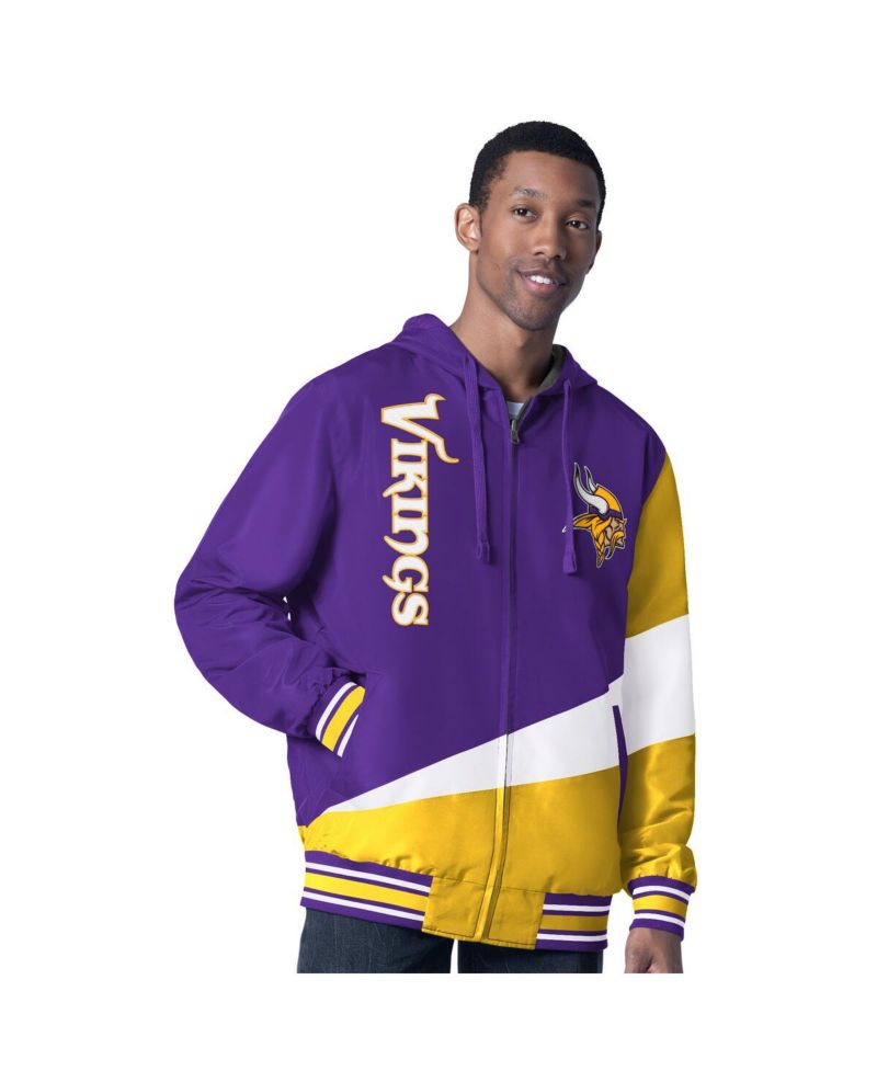 Men's Purple/Charcoal Minnesota Vikings Dual Threat Reversable Full-Zip Jacket