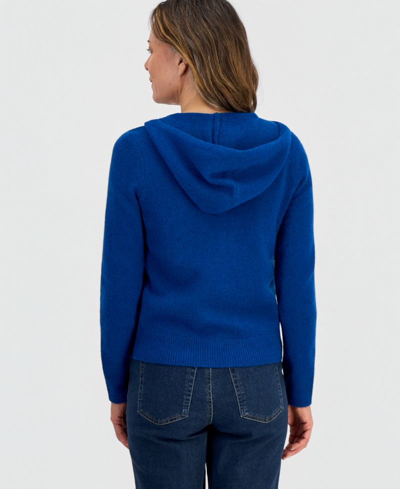 Petite Luxsoft Full-Zip Hoodie Sweater,