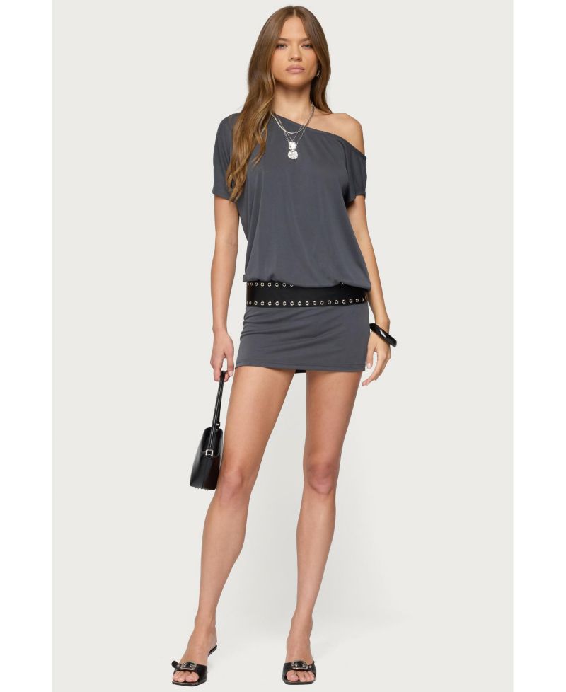 Womens Sevie Off Shoulder Mini Dress