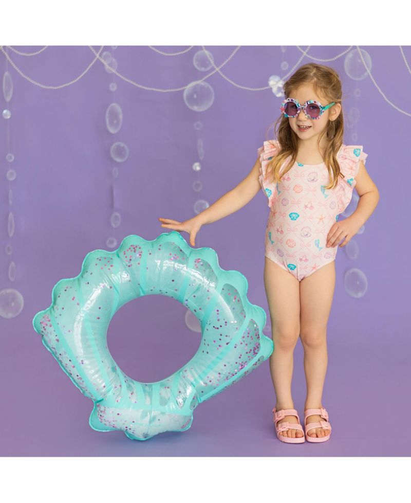 Toddler Girls Mermaid Trellis Bathing Suit
