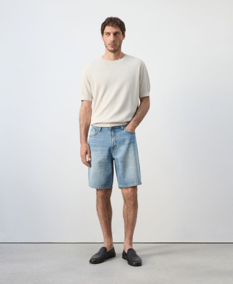 Men's Straight-Fit Denim 8.86" Bermuda Shorts