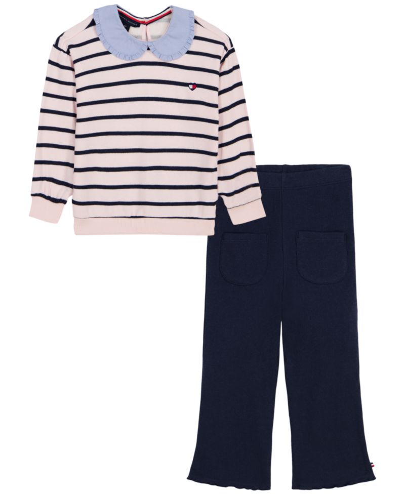 Girls' 2T-6X Long-Sleeve Top and Pants, 2-Piece Set