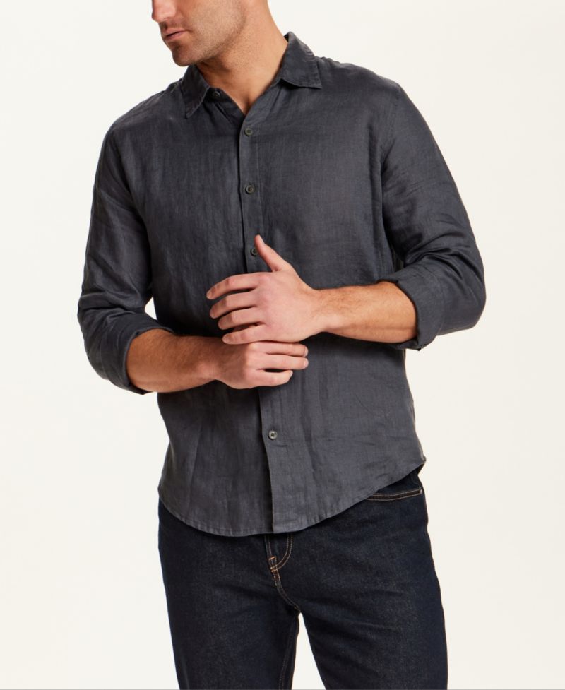 Men's Long-Sleeve Linen Shirt