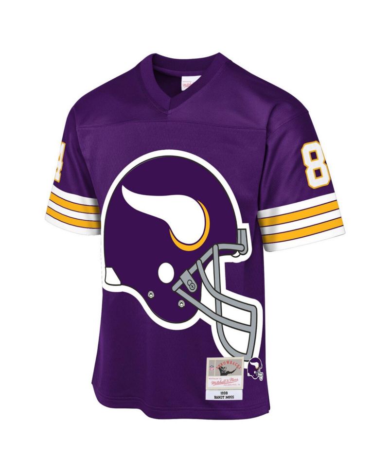 Big Boys and Girls Randy Moss Purple Minnesota Vikings 1998 Throwback Fashion Jersey