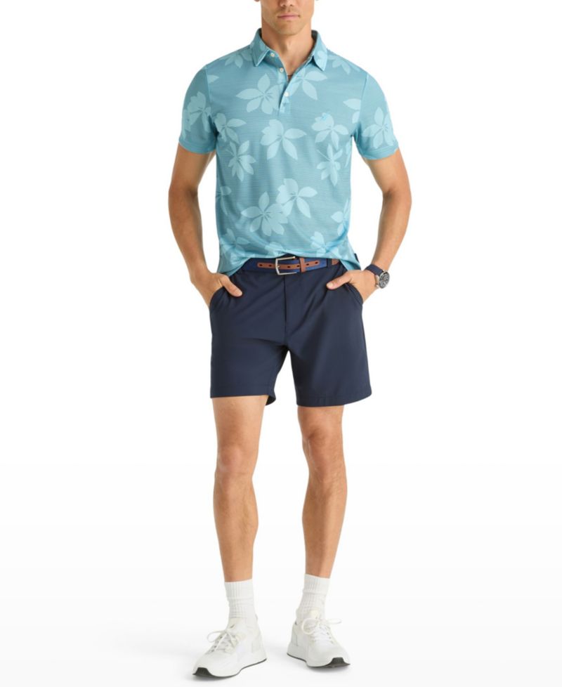 Men's Floral Print Golf Polo Shirt