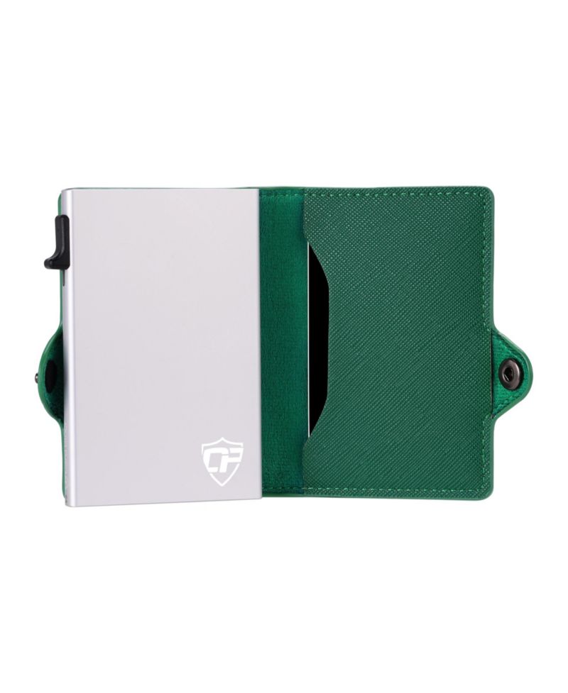 RFID Pop Up Wallet for Women - Slim Minimalist Credit Card Holder (4-6 Card Capacity) - Aluminum Metal Case