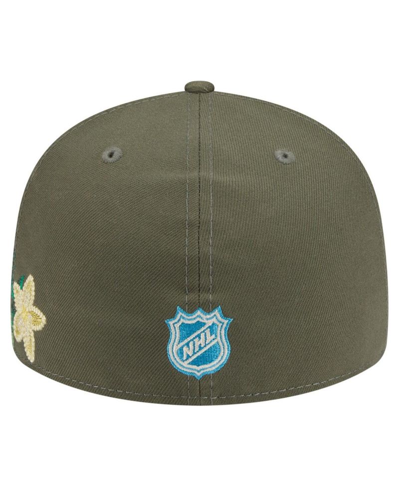 Men's Olive Los Angeles Kings Tonal Florals 59FIFTY Fitted Hat