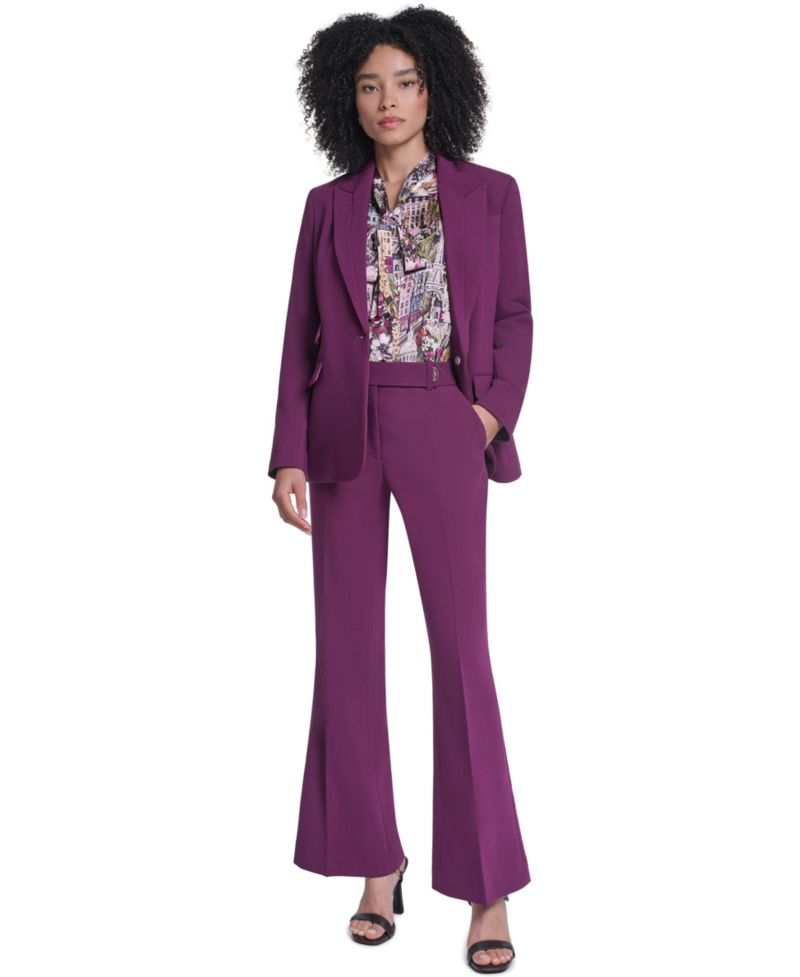 Women's Long-Sleeve V-Neck Print Blouse