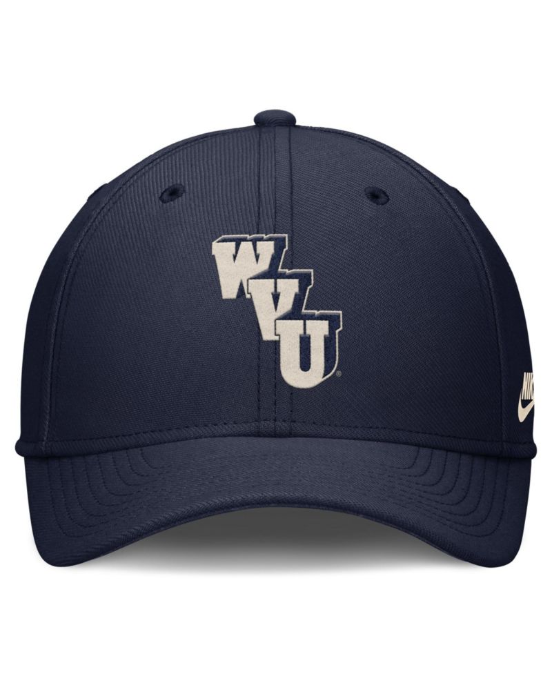 Men's Navy West Virginia Mountaineers Dri-FIT Vintage Rise Swooshflex Flex Hat