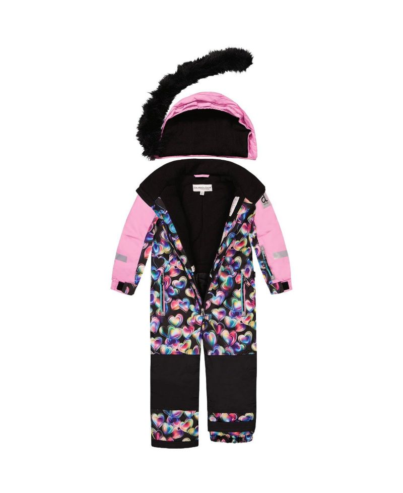 Little and Big Girl ( 6 to 14 )One Piece Play Snowsuit Heart Print