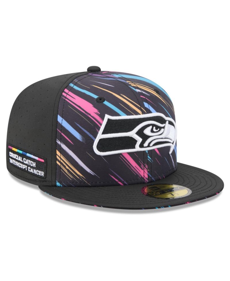 Men's Black Seattle Seahawks 2026 NFL Cruical Catch 59FIFTY Fitted Hat