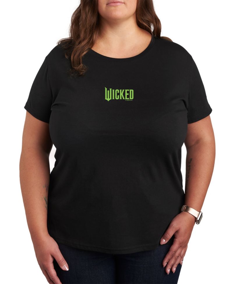 Plus Size Wicked Elphaba Green Logo Graphic Tee