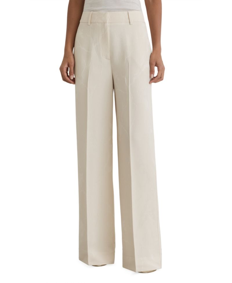Women's Wide Leg Jacquard Pants